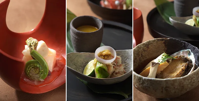 图像:厨师精心的日本料理