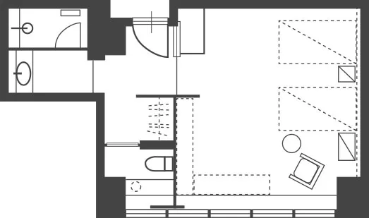 Floor Plan:Standard Twin